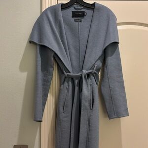 Tahiti blue wrap coat
